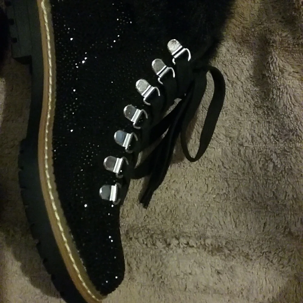 NIB INC Pravale Blk Bling Bootie, 5.5 - Picture 4 of 8